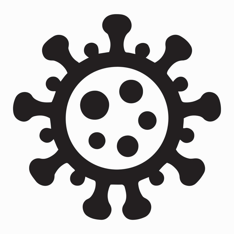 Detailed microscopic virus illustration for medical research vector