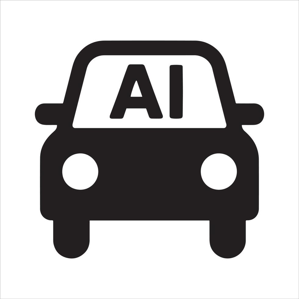 Futuristic ai electric car design illustration vector