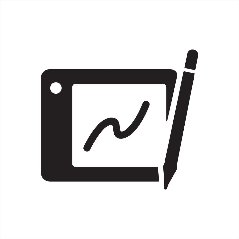 Stylus pen and graphic tablet design illustration vector