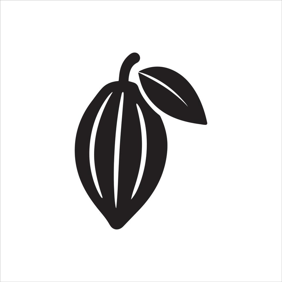 High resolution cocoa bean and pod illustration vector