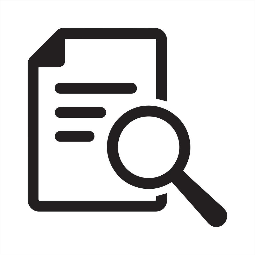 Magnifying glass overlaying a document design vector
