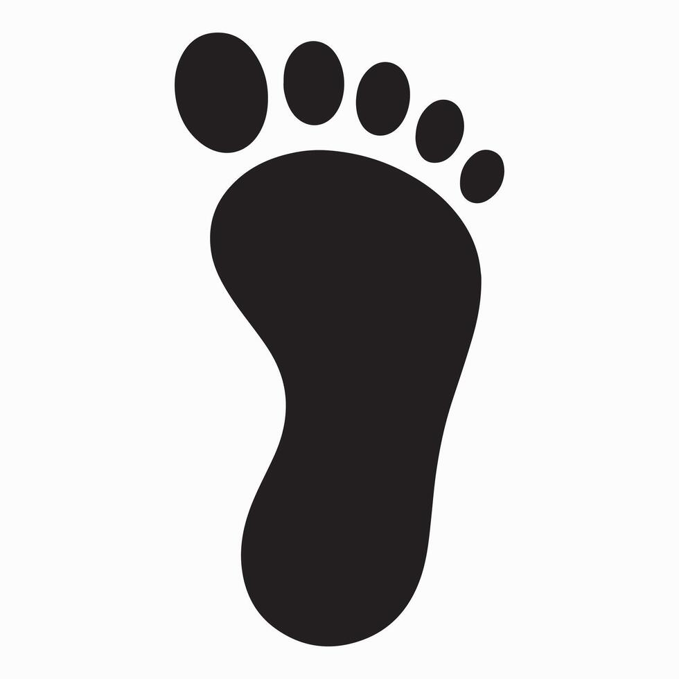 Detailed single footprint graphic design vector