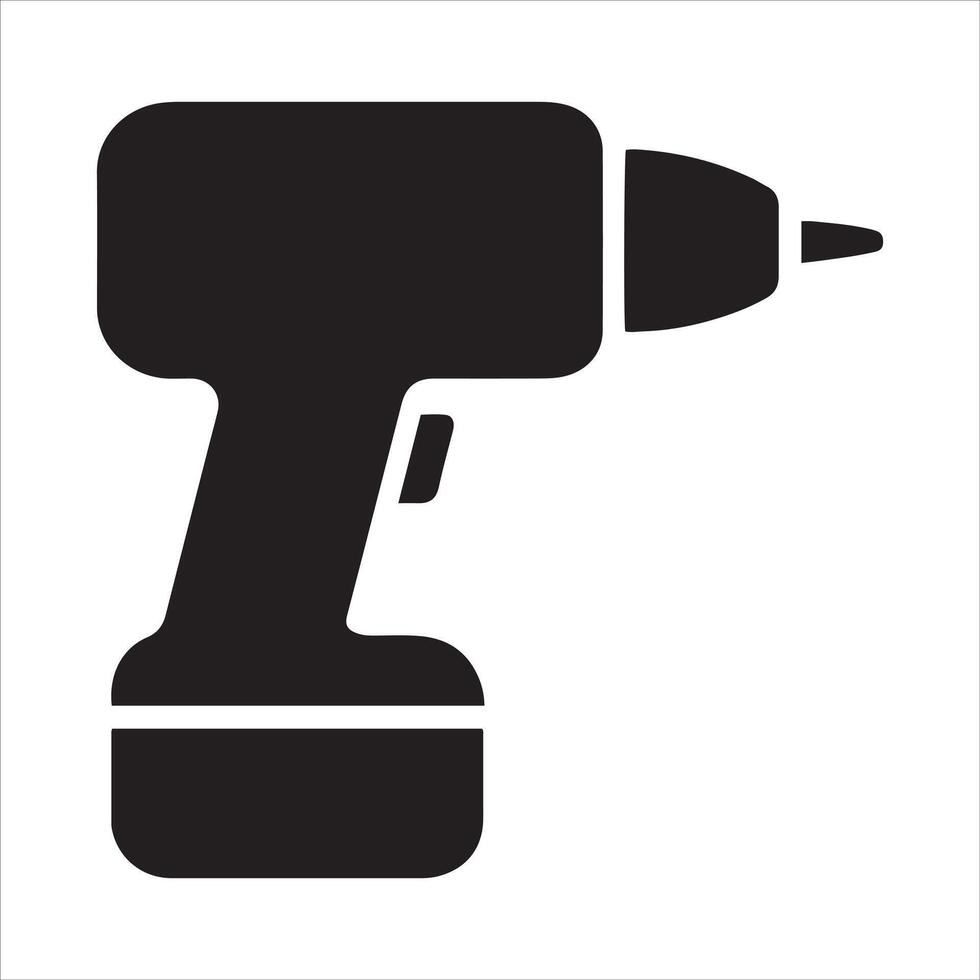 Detailed illustration of a power drill tool vector