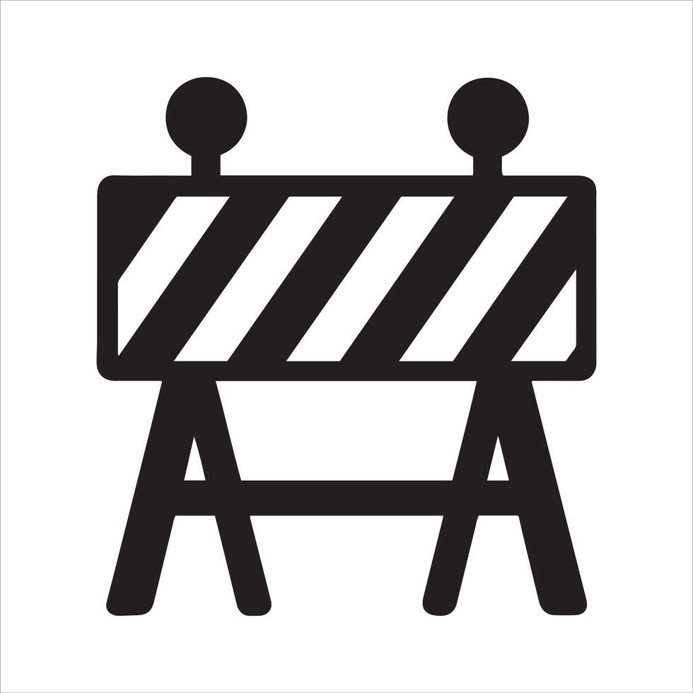 Detailed construction barrier graphic vector