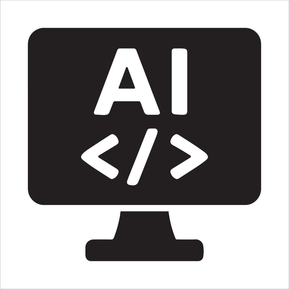 ai supervisión sistema con código interfaz diseño vector