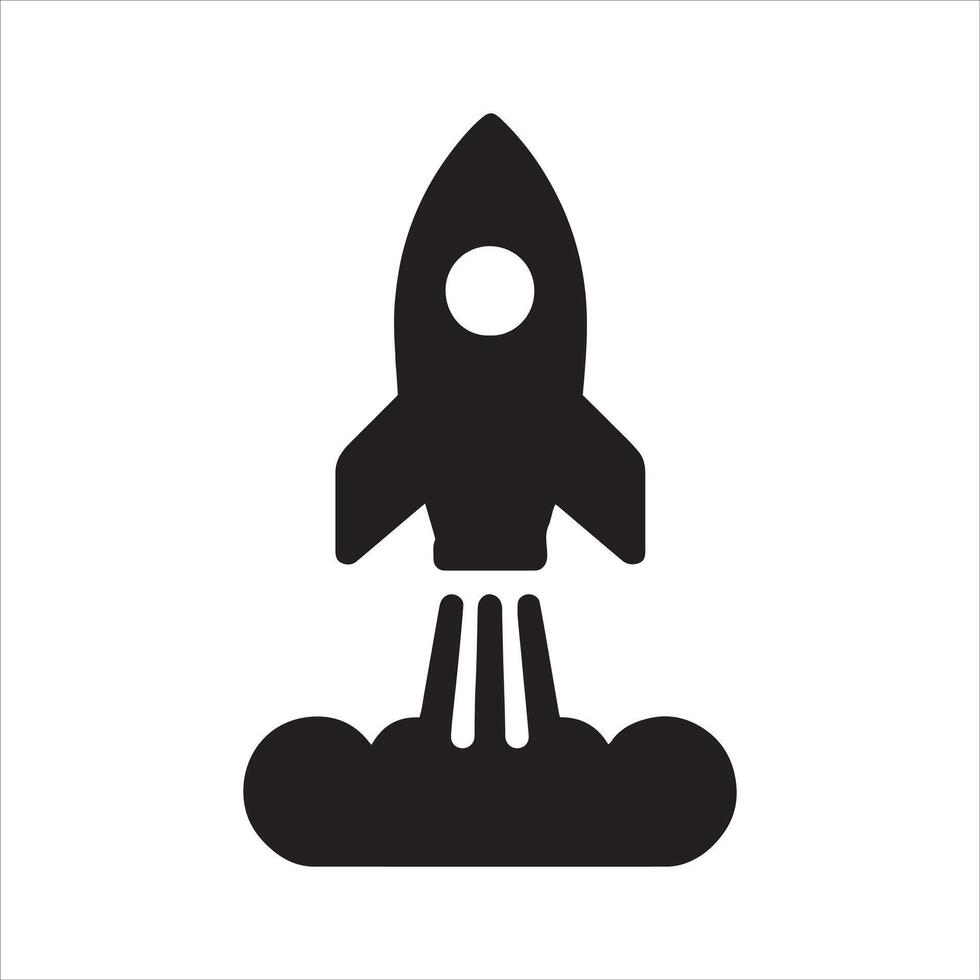 Detailed rocket launch graphic design vector