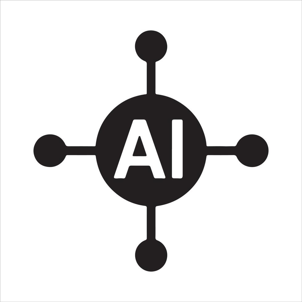 Abstract ai network technology background illustration vector