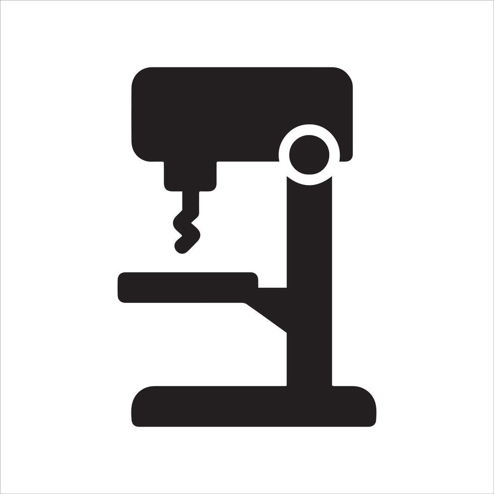 Detailed illustration of a drill press machine vector