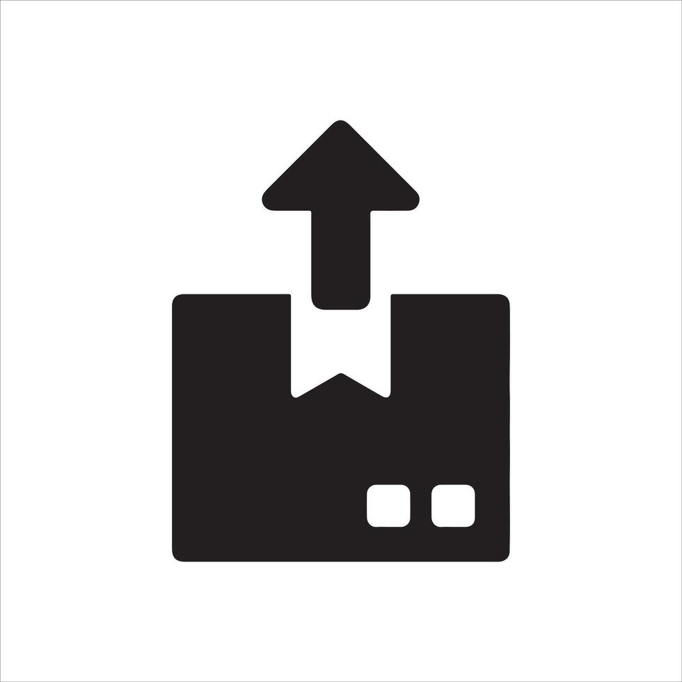 Simple box with arrow graphic design element vector