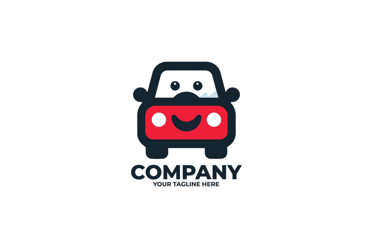 Happy Car Icon Logo vector