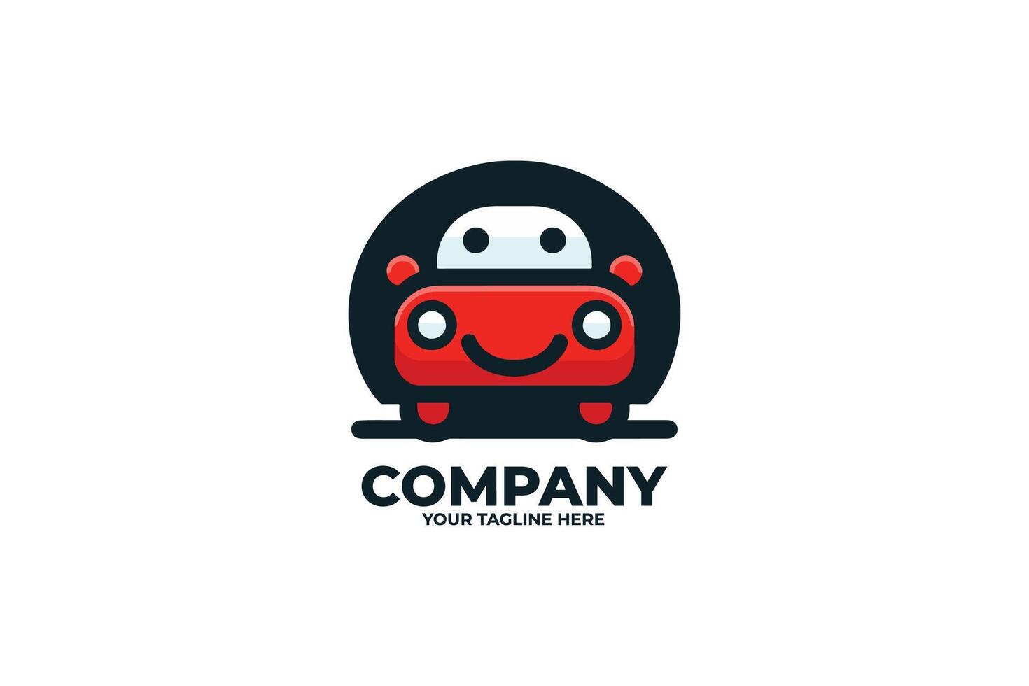 Red and Black Car Logo Design vector