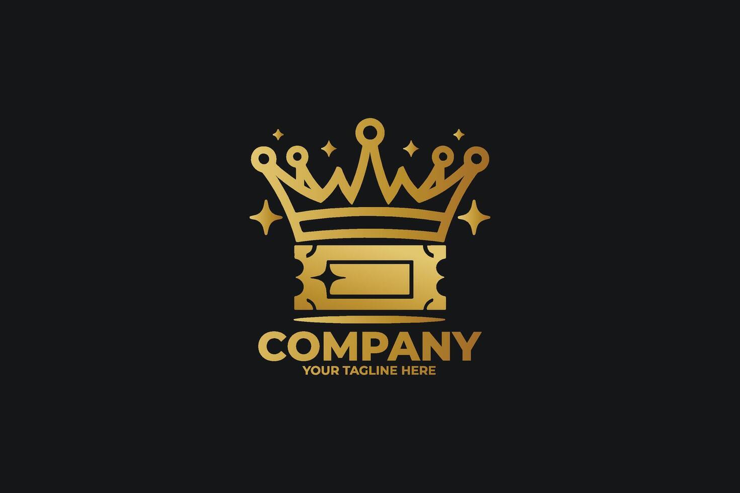 Crown and Event Pass Logo vector