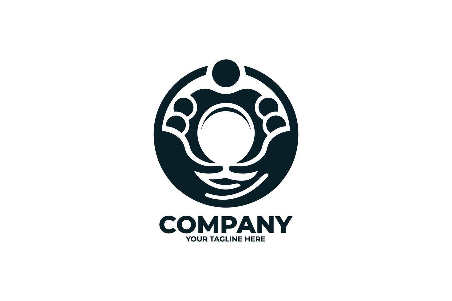 Social Group Logo Minimalist vector