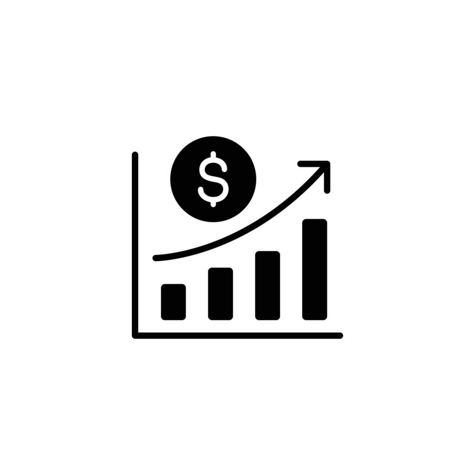 Illustrates financial growth, showing an upward trend in profit and revenue vector