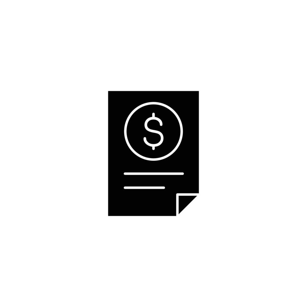 Simple icon depicting a financial document. vector