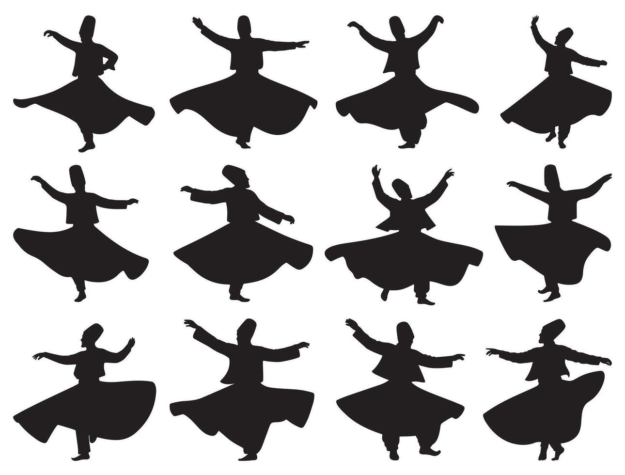 SUFI DANCE SILHOUETTE vector