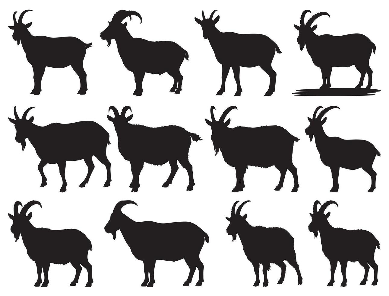 ALPINE GOAT SILHOUETTE vector