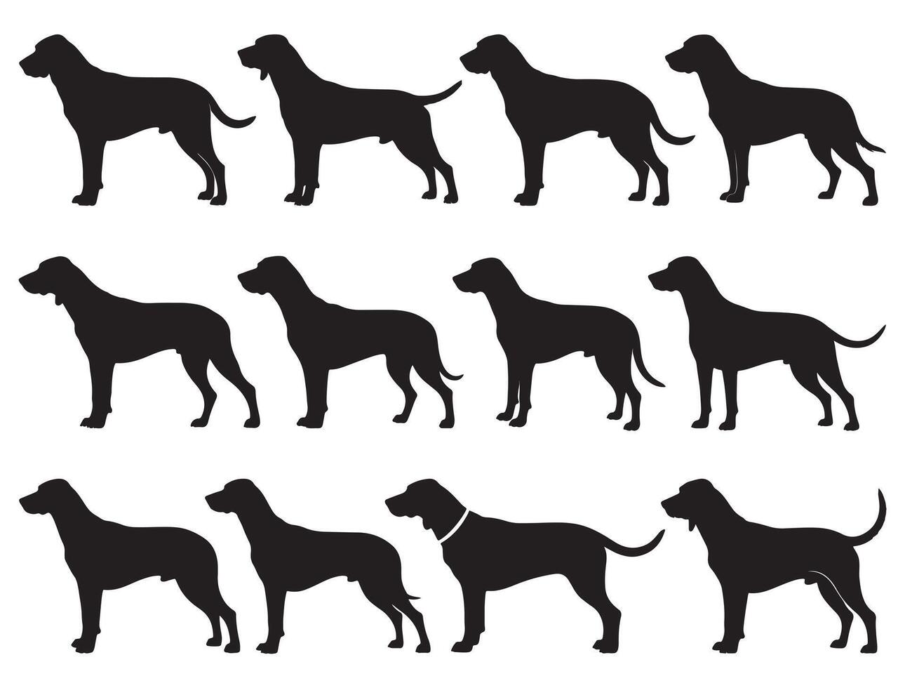 ENGLISH FOXHOUND DOG SILHOUETTE vector