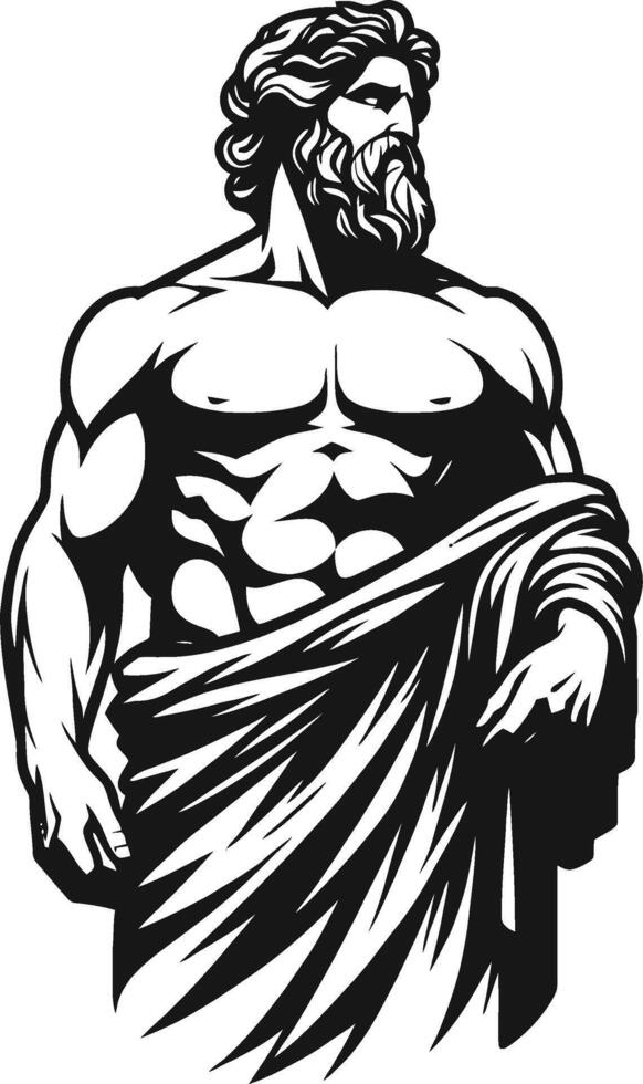 Zeus God Ancient Mythology Greece. vector