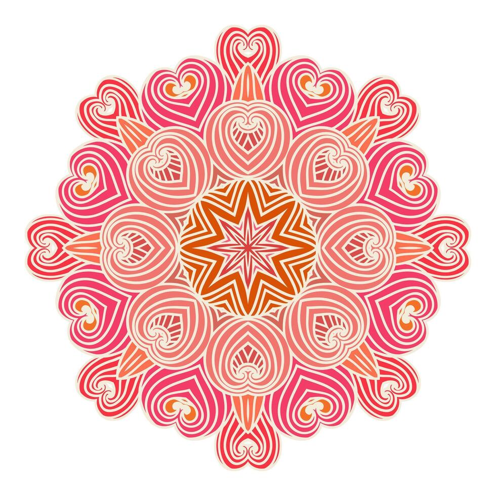 Mandala. Ethnic lace round ornamental pattern. vector