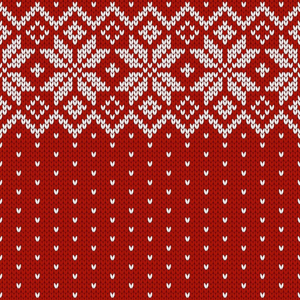 Norwegian native style sweater, ornament with snowflakes. Fair Isle design. Scandinavian knitted seamless pattern. Wool texture. Winter holiday background vector