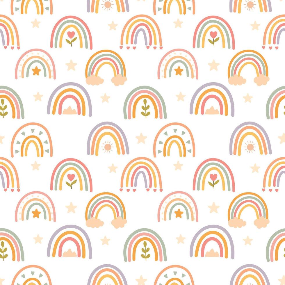Colorful rainbow pattern design vector