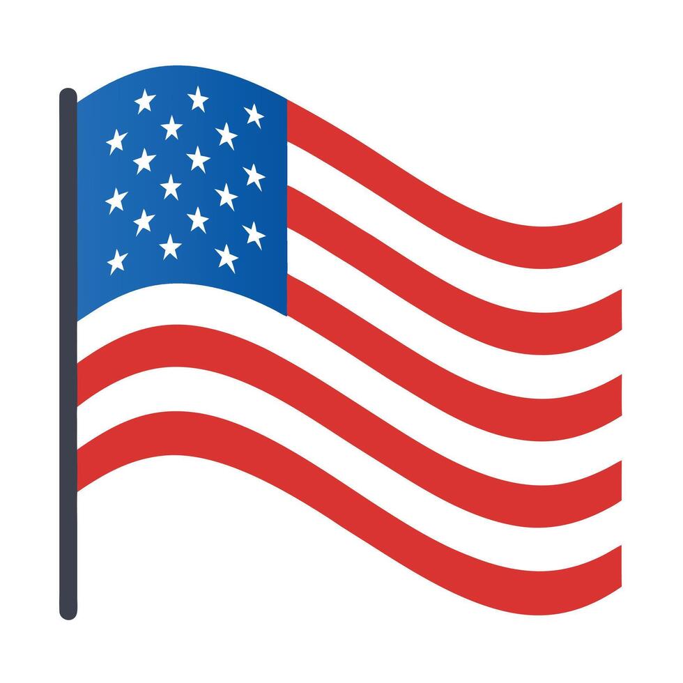 American flag illustration vector
