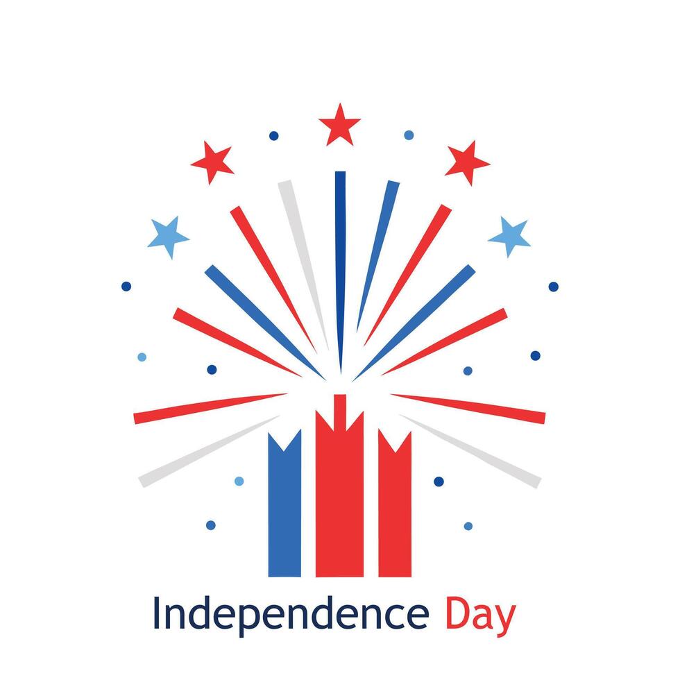 independence day fireworks vector