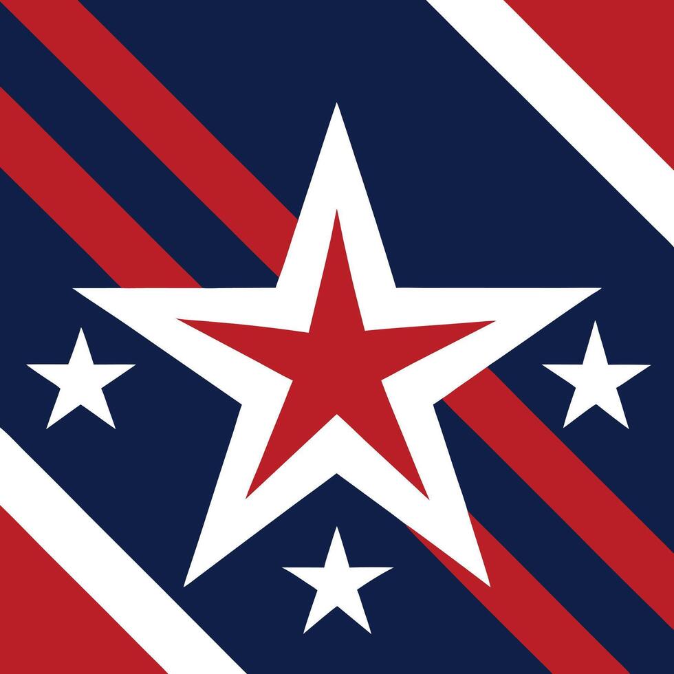 stylish stars stripes background vector