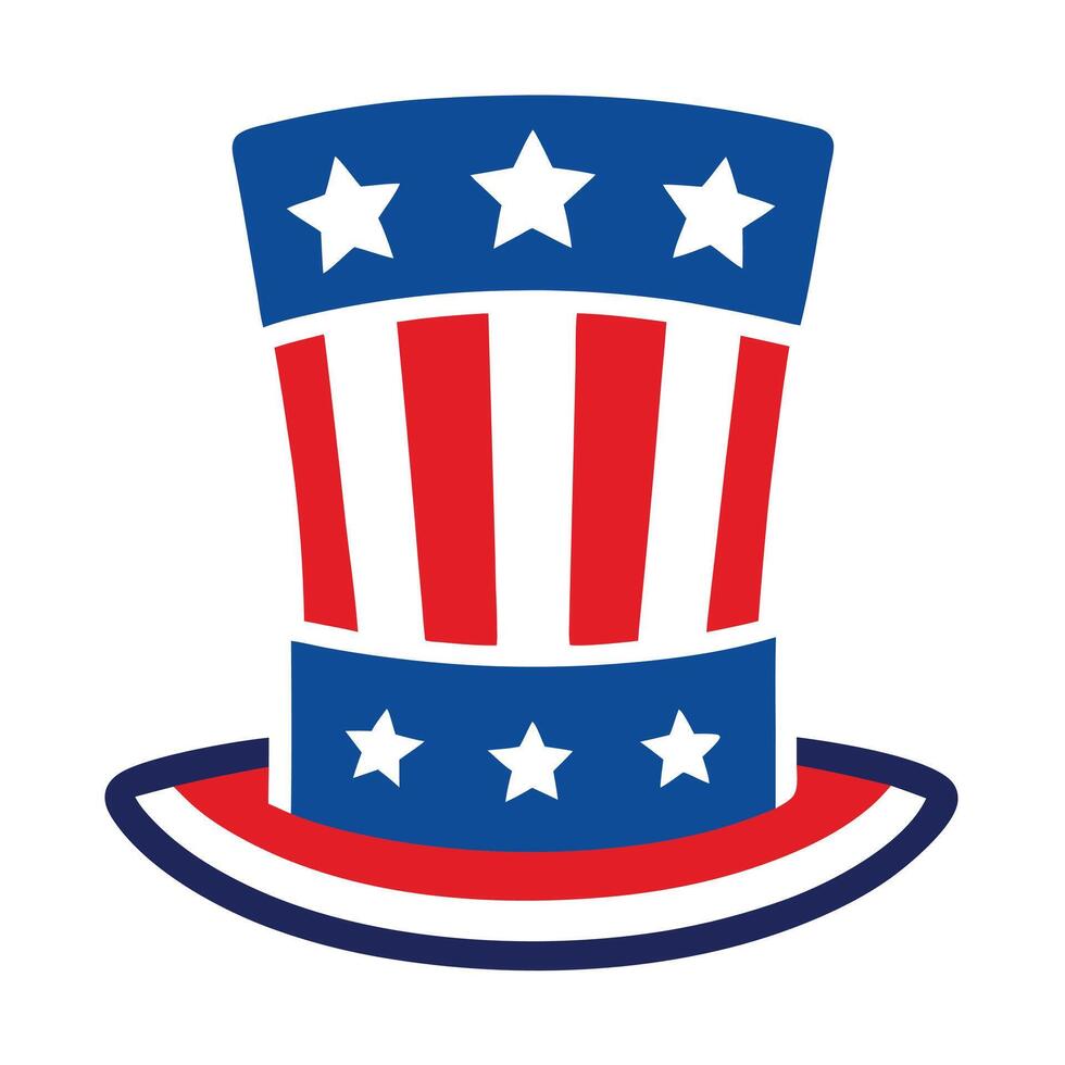 USA hat with stars illustration vector