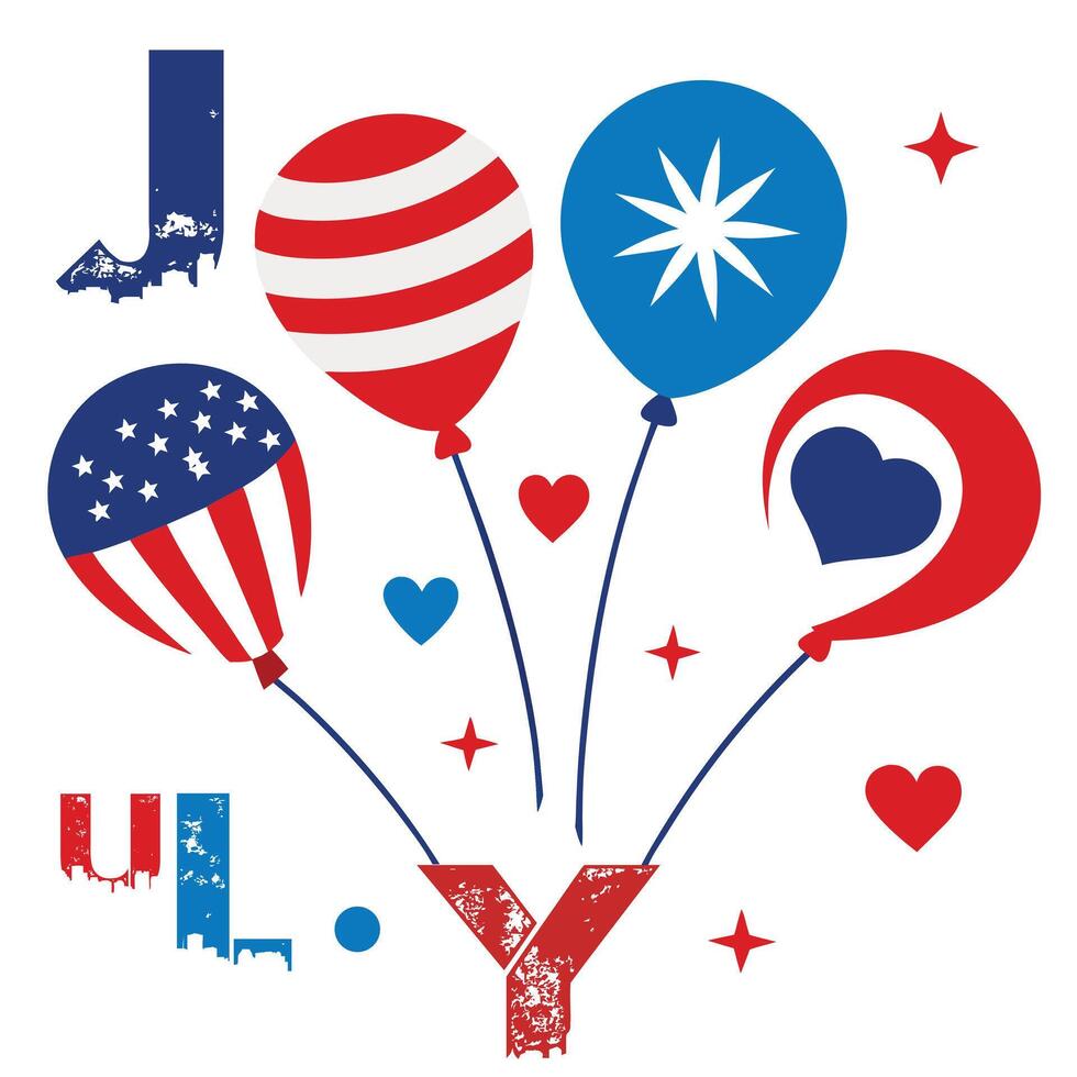 4th of July celebration poster vector