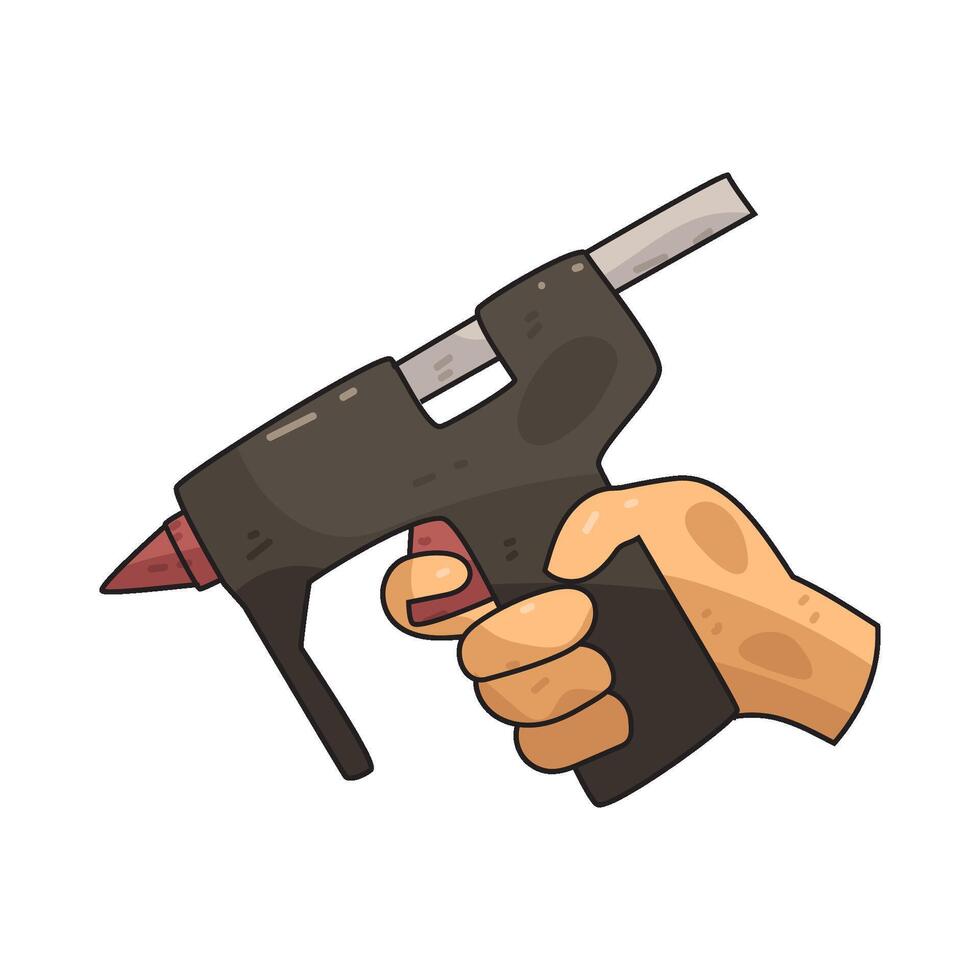 Illustration of Black Glue Gun vector