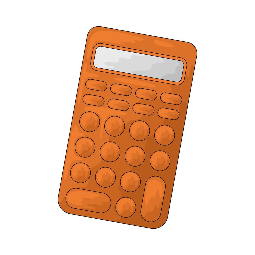Illustration of Orange Calculator vector