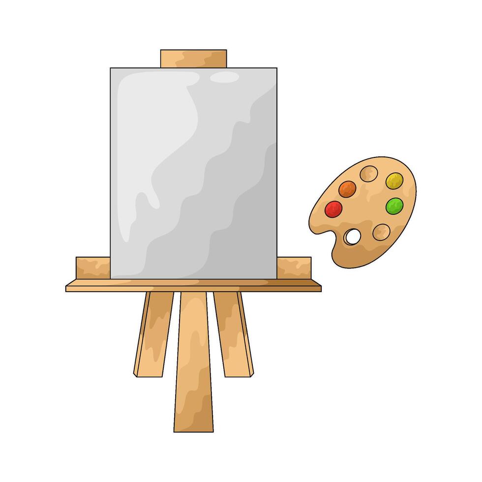 Canvas and Paint Palette vector