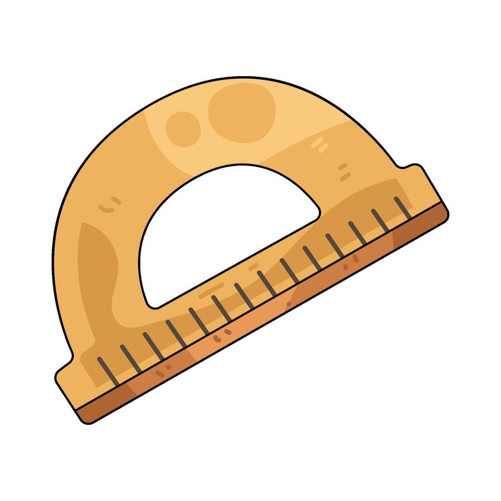 Illustration of a Protractor vector