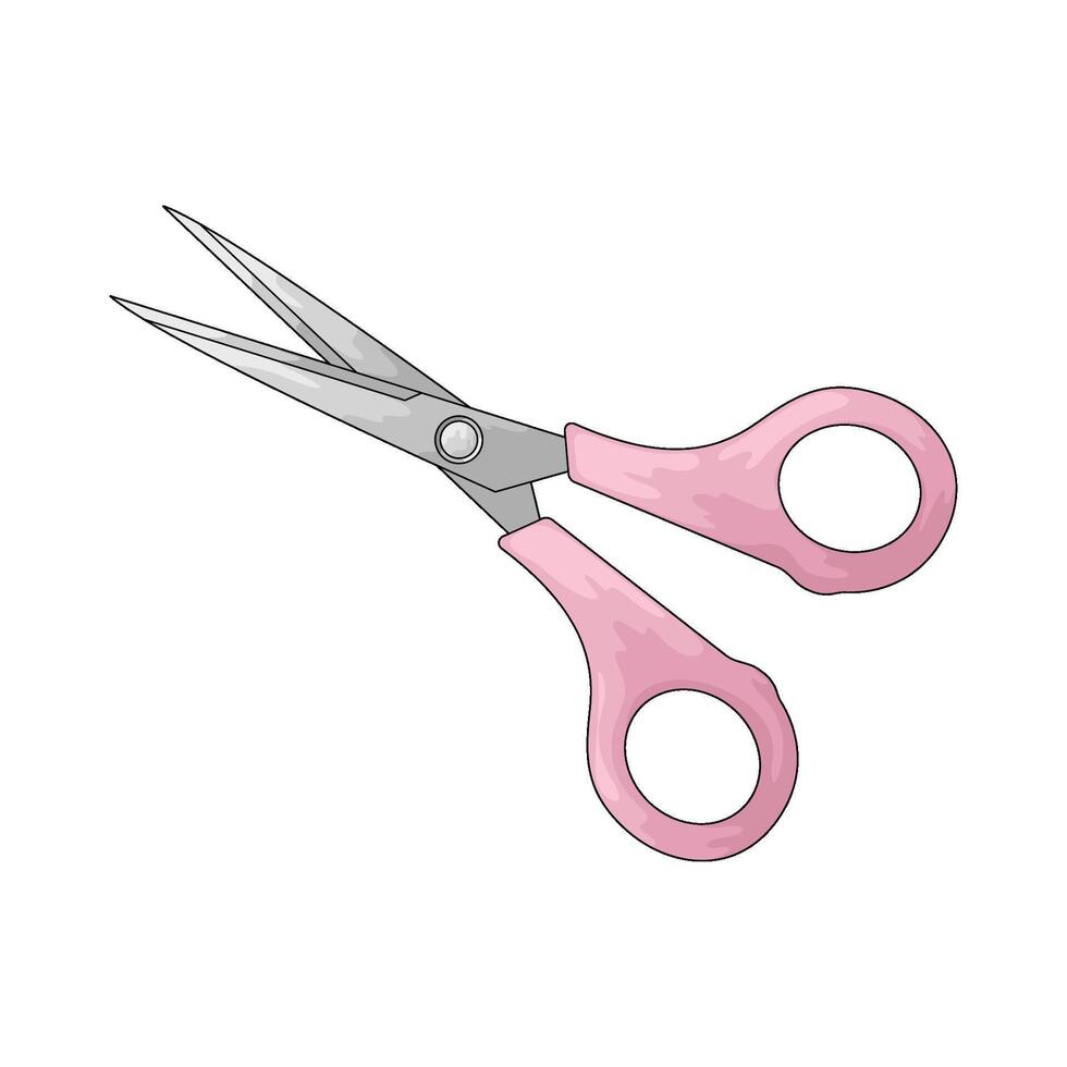 Illustration of Pink Scissors vector