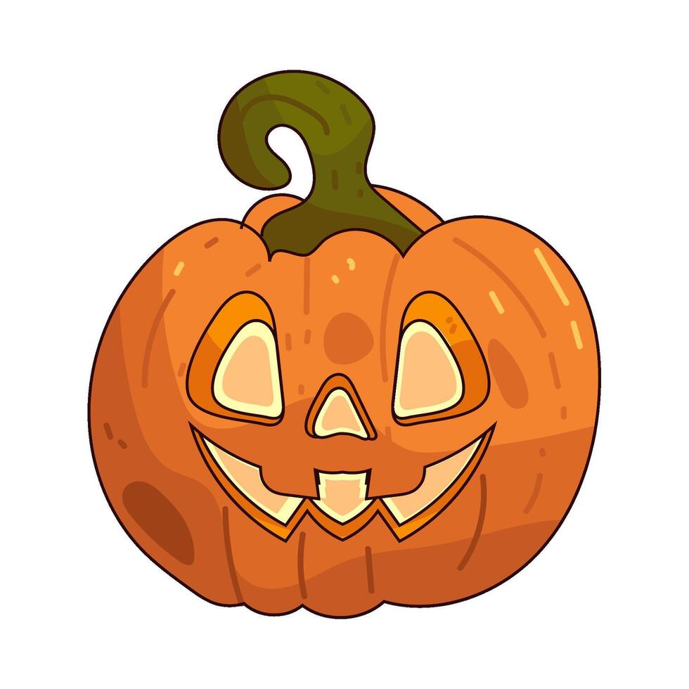 Illustration of a Halloween Pumpkin vector