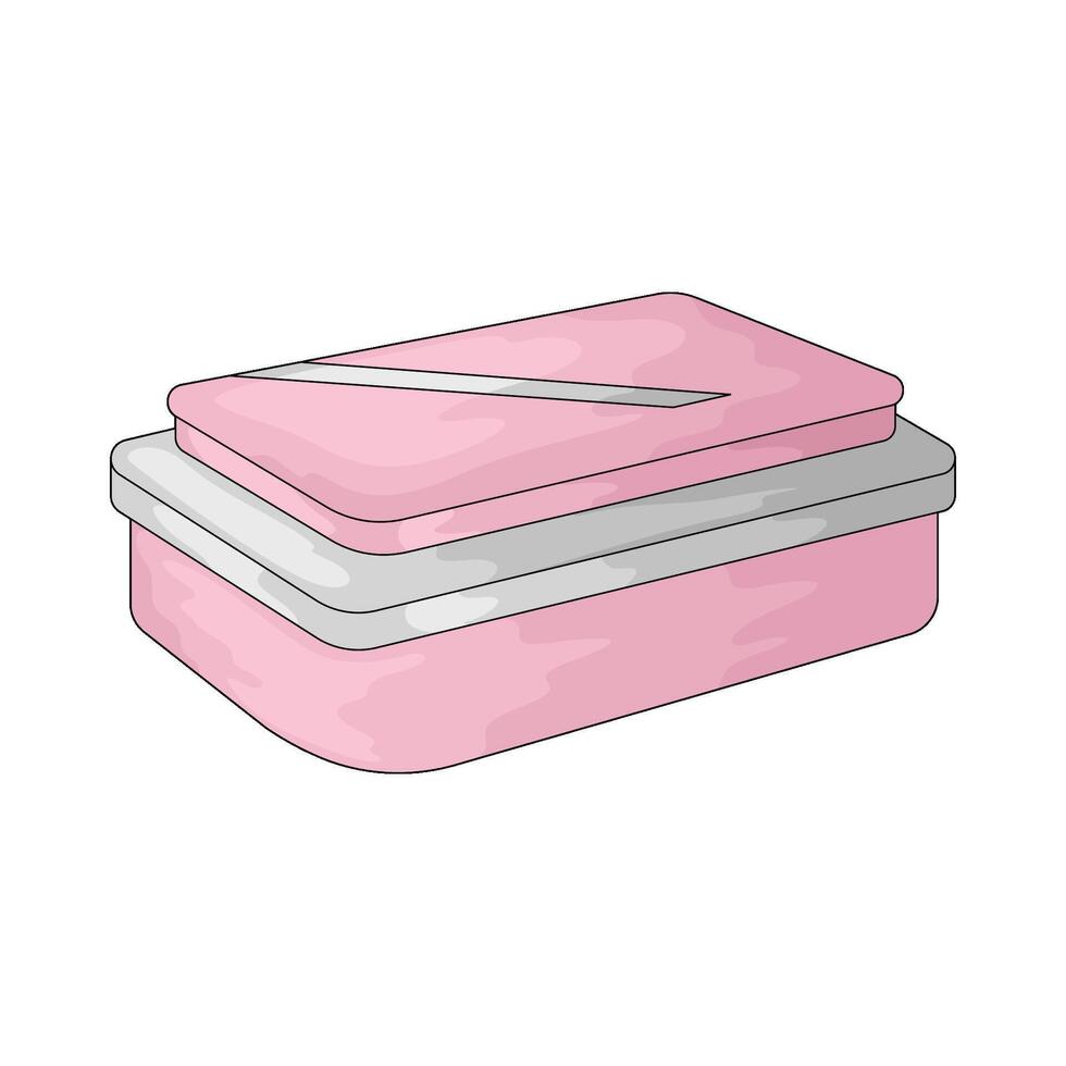 Illustration of Pink Lunchbox vector