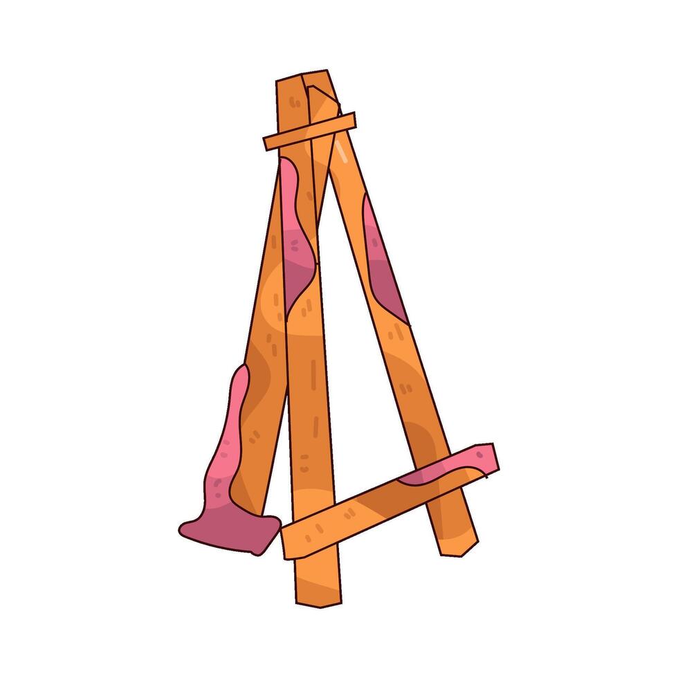 Illustration of Wood Easel vector
