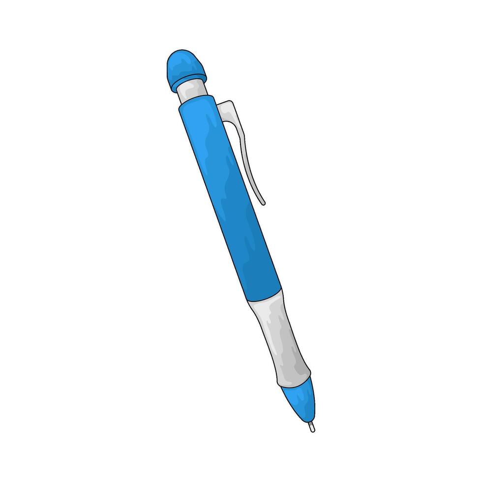 Illustration of blue pen vector