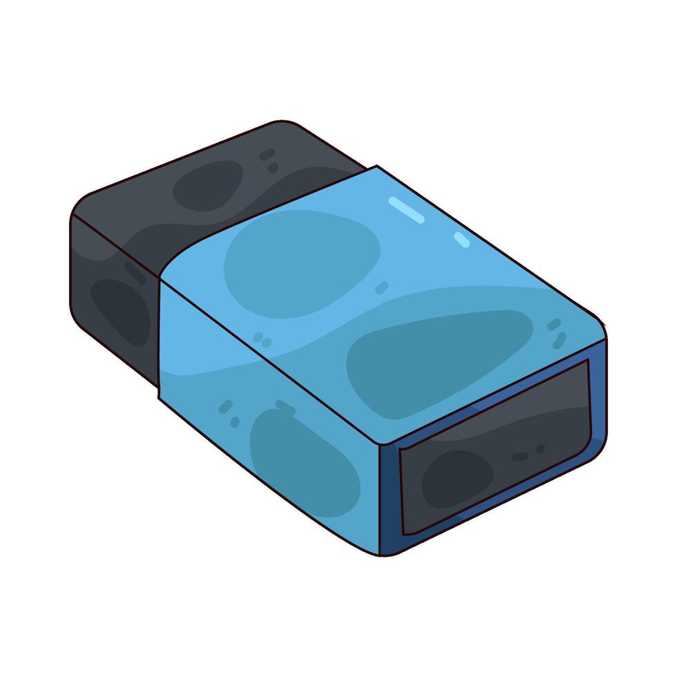 Illustration of black eraser vector