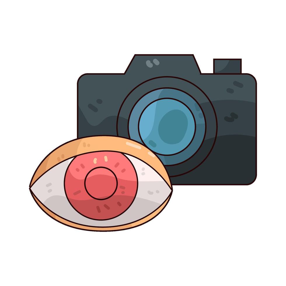 Illustration of Camera Red Eye vector