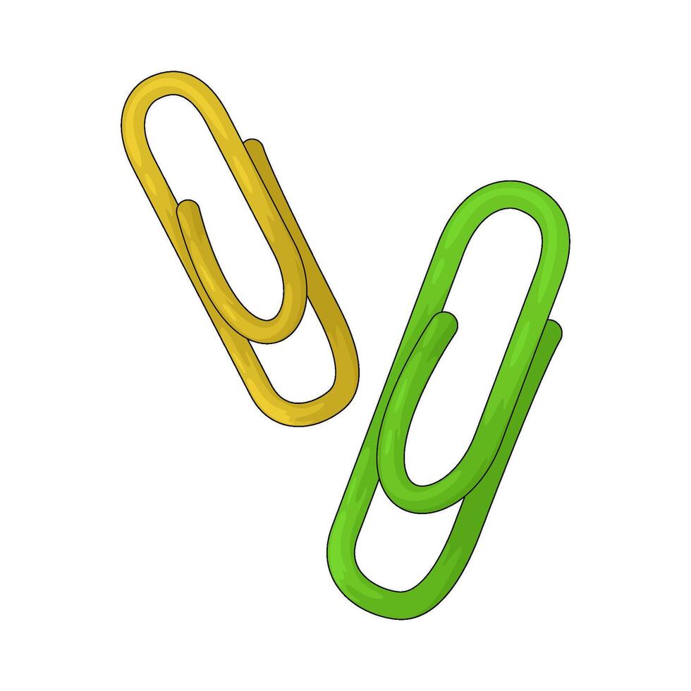 Illustration of Two Paperclip vector
