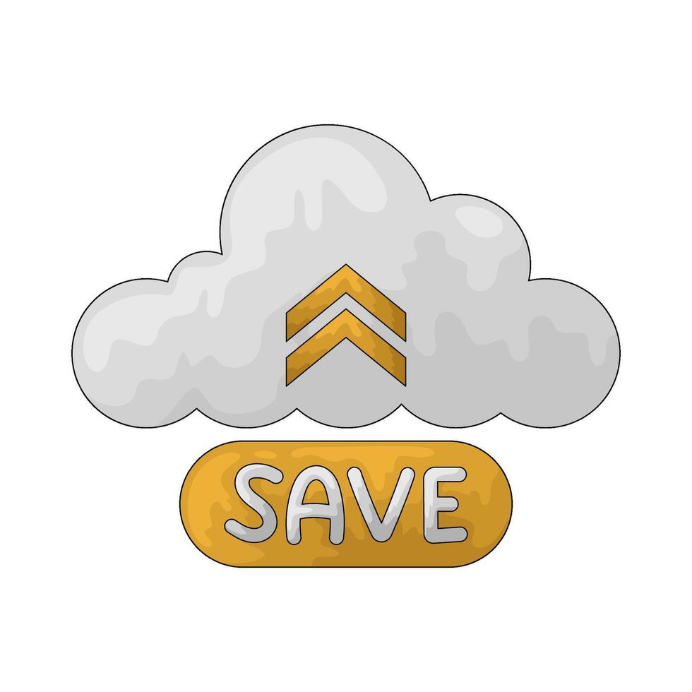 Gaming save cloud vector