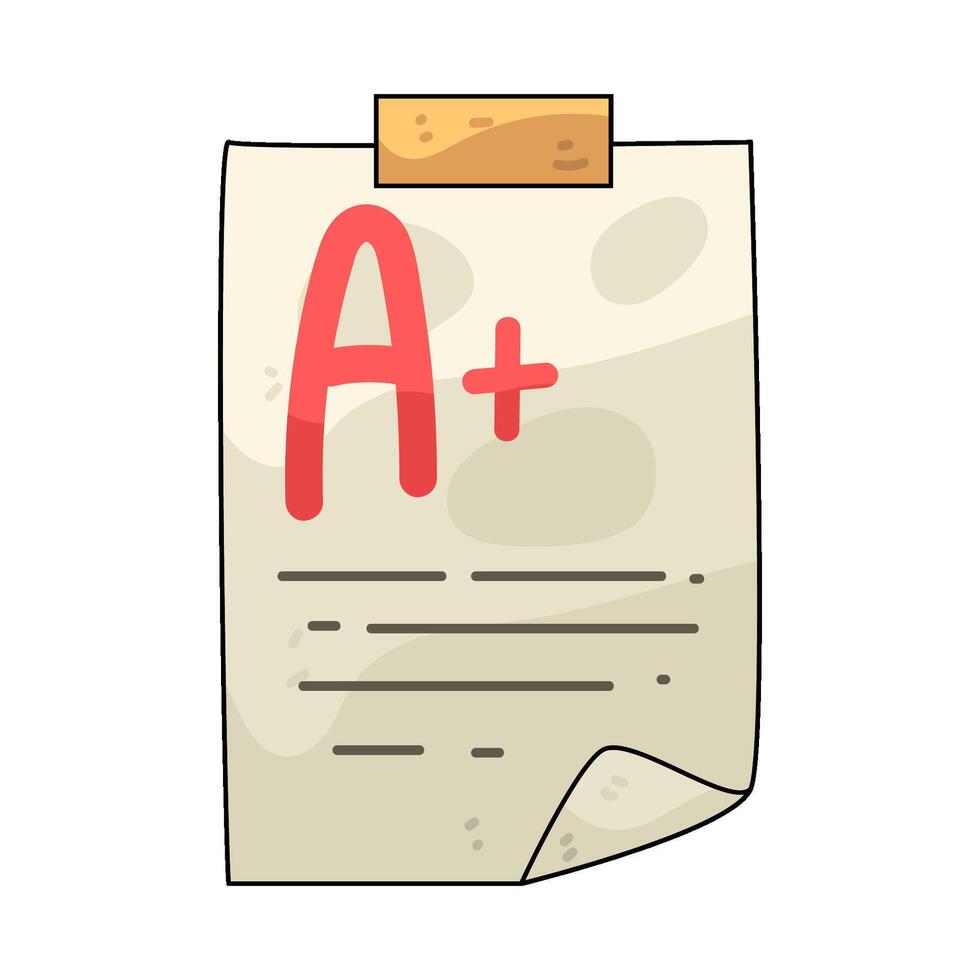Illustration of A Plus Grade vector