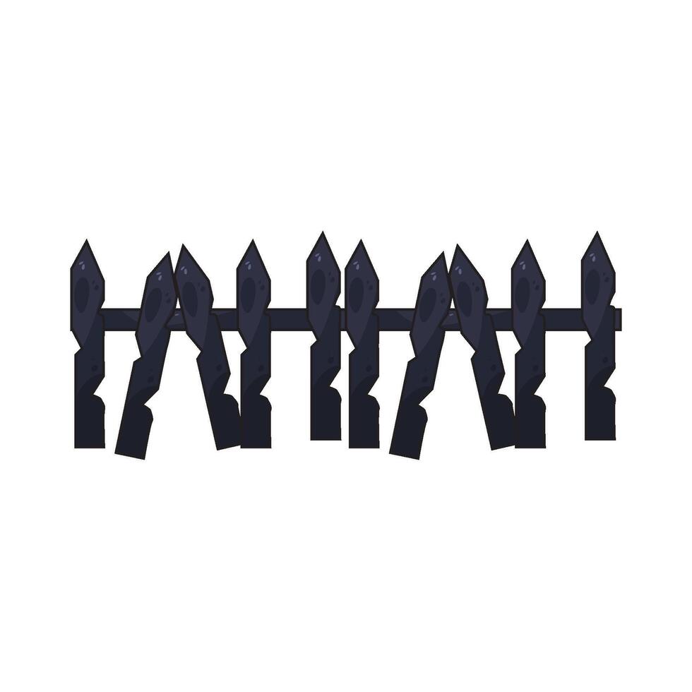 Illustration of Spooky Fence vector