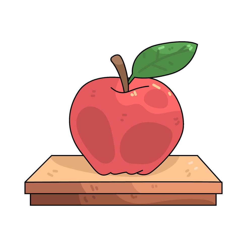 Illustration of red apple vector