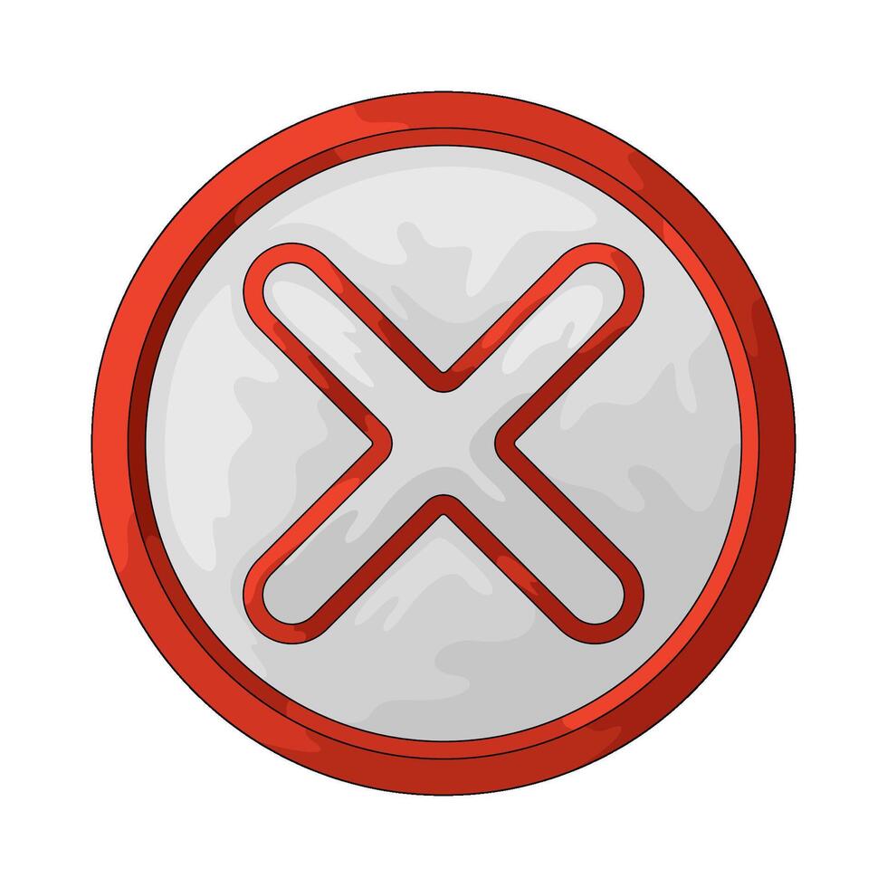 Gaming X button vector