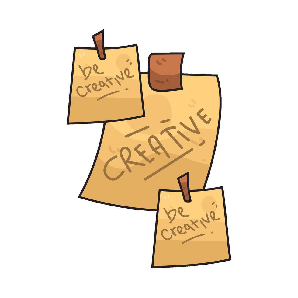 Illustration of sticky notes vector