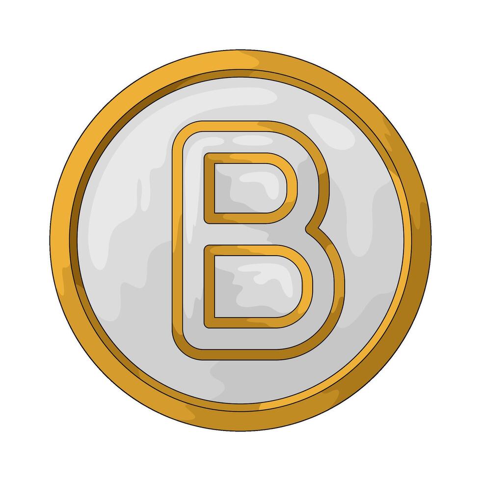 Gaming B button vector